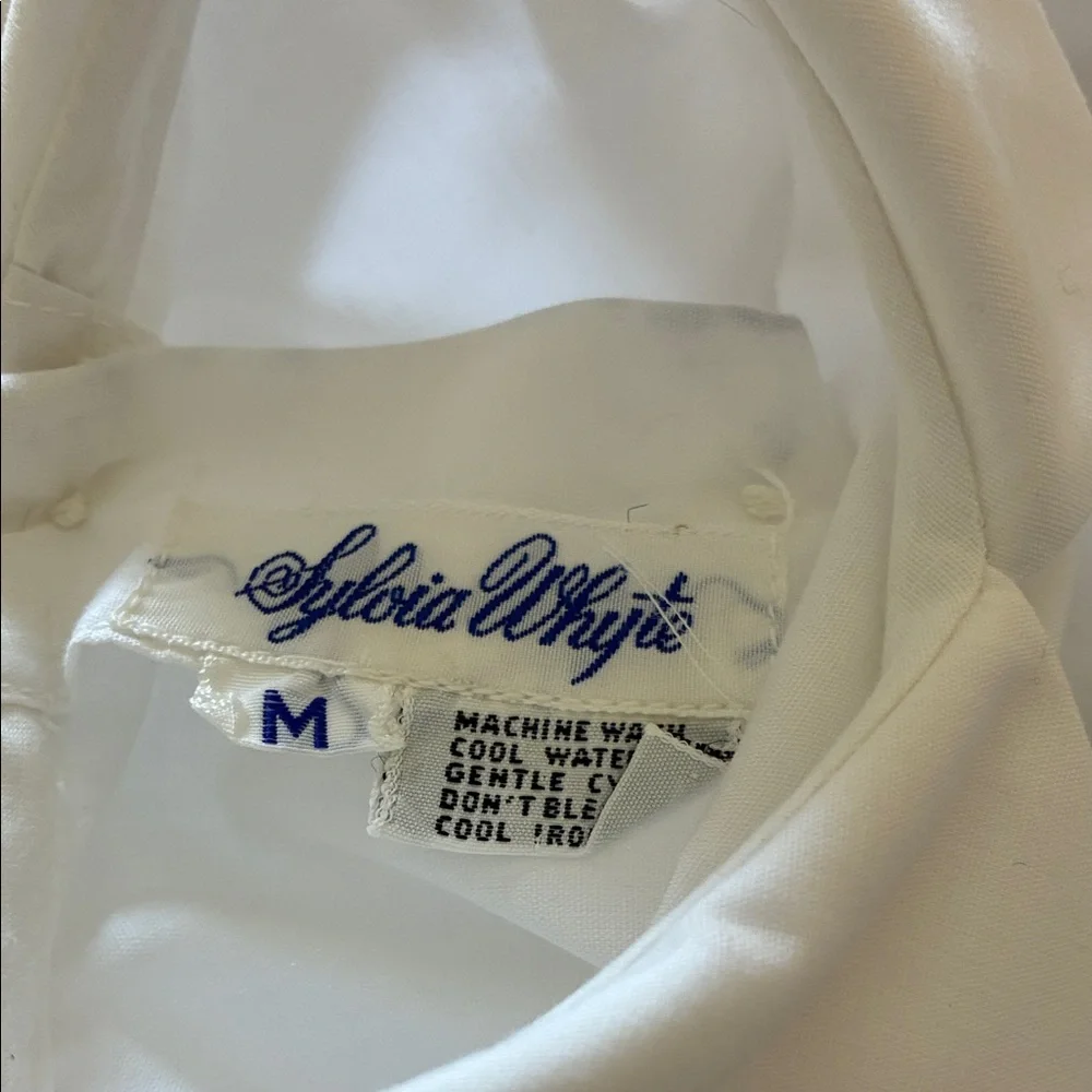 SYLVIA WHITE Blue and White Striped Diaper Cover with Floral Embroidery